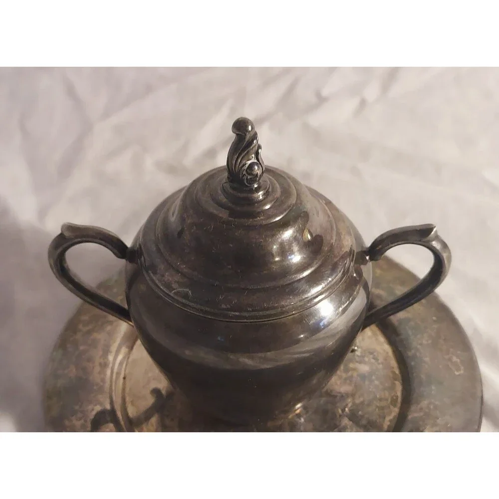 Antique Art S Co SPC Sugar Bowl and Plate